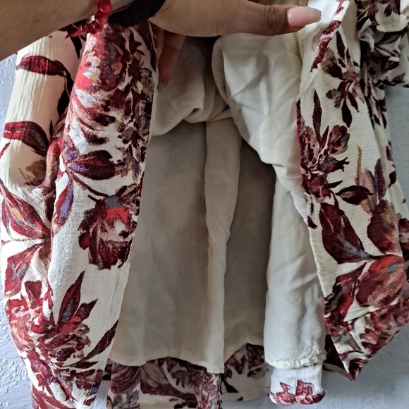 Miss Me Red Floral Casual Wear Dress - Picture 7 of 8